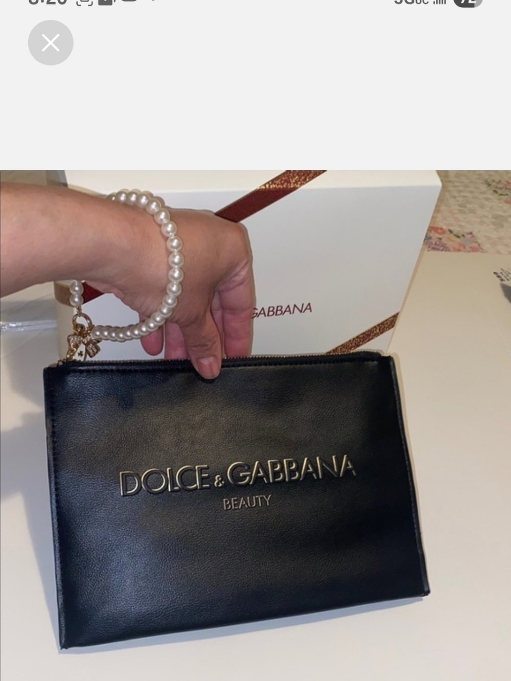 Dolce & Gabbana Black Pouch Gift Set with Blue Gloss and Pink Jar - Picture 5 of 10